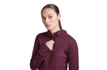 Image of Icebreaker Merino Blend 300 RealFleece Descender Long Sleeve Zip Hoodie - Womens