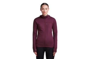 Image of Icebreaker Merino Blend 300 RealFleece Descender Long Sleeve Zip Hoodie - Womens