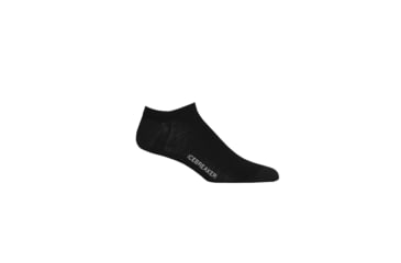 Image of Icebreaker Lifestyle Fine Gauge No Show Socks - Men's, Black/Snow, Small, IB0A56D5A06S