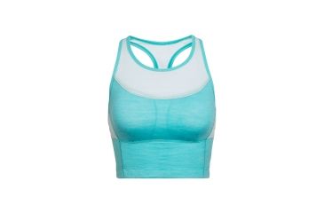Image of Icebreaker Meld Zone Long Sport Bra, Lagoon/Dew, L, 104076401L
