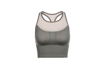 Image of Icebreaker Meld Zone Long Sport Bra, Metal/Pumice, XS, 104076002XS