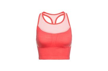 Image of Icebreaker Meld Zone Long Sport Bra, Poppy Red/Sorbet, S, 104076601S