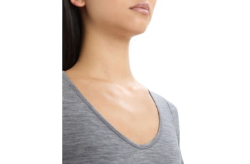 Image of Icebreaker Merino 150 Siren SS Sweetheart - Womens, Gritstone HTHR, Large, IB103062013L