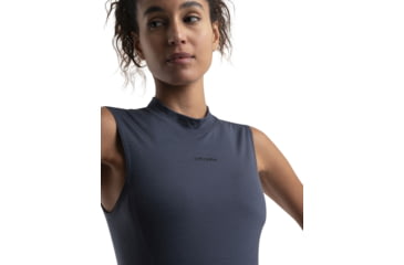 Image of Icebreaker Merino 200 Hike Mock Neck Tank Top - Womens, Graphite, Small, IB0A56YQ884S