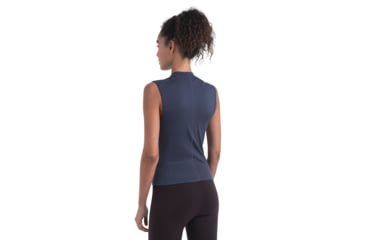 Image of Icebreaker Merino 200 Hike Mock Neck Tank Top - Womens, Graphite, Small, IB0A56YQ884S