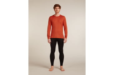Image of Icebreaker Merino 200 Oasis Long Sleeve Crew Thermal Top - Mens, Agate, Extra Large, IB1043650GSXL