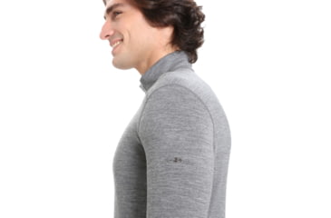 Image of Icebreaker Merino 200 Oasis Long Sleeve Half Zip Thermal Top - Mens, Gritstone HTHR, Extra Large, IBB04367013XL