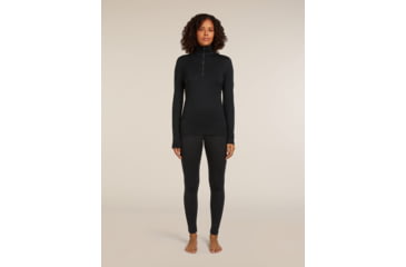 Image of Icebreaker Merino 260 Tech Long Sleeve Half Zip Thermal Top - Womens, Black, Medium, IBB04390001M