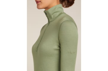 Image of Icebreaker Merino 260 Tech Long Sleeve Half Zip Thermal Top - Womens, Lichen, Large, IBB04390A74L