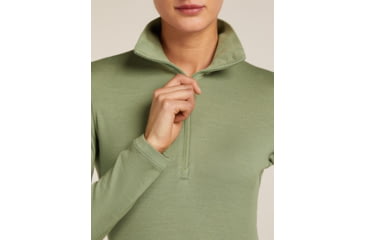 Image of Icebreaker Merino 260 Tech Long Sleeve Half Zip Thermal Top - Womens, Lichen, Large, IBB04390A74L