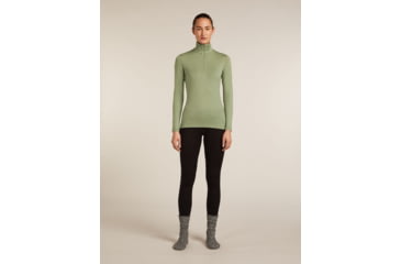 Image of Icebreaker Merino 260 Tech Long Sleeve Half Zip Thermal Top - Womens, Lichen, Large, IBB04390A74L