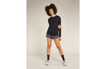 Image of Icebreaker Merino Blend 125 Cool-Lite Sphere LS T-Shirt - Womens, Black, Small, IB0A56ZN001S