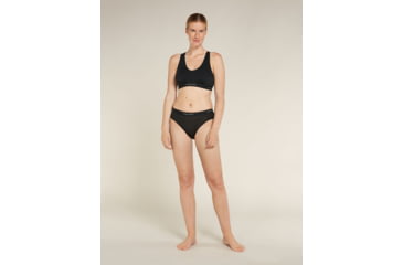 Image of Icebreaker Merino Blend 125 Cool-Lite Sprite Racerback Bra - Womens, Black, Large, IB0A5724001L