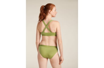 Image of Icebreaker Merino Blend 125 Cool-Lite Sprite Racerback Bra - Womens, Olive, Extra Small, IB0A57240AAXS