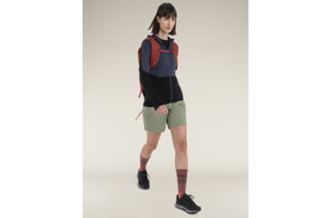 Image of Icebreaker Merino Blend 200 RealFleece Descender LS Zip Hoodie - Womens, Graphite/Black/CB, Small, IBBA56YNA63S