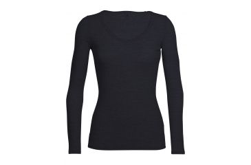 Image of Icebreaker Siren Long Sleeve Sweetheart Top - Women's, Black, Small, IB103194001S