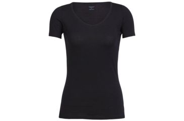 Image of Icebreaker Merino 150 Siren SS Sweetheart - Women's, Black, Medium, IB103062001M
