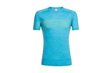 Image of Icebreaker Sphere Short Sleeve Crewe Linescape Island, Mediterranean, 2XL, 104173401XXL