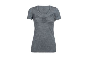 Image of Icebreaker Tech Lite Short Sleeve Scoop Night Owl, Gritstone Hthr, L, 104158001L