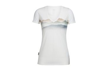 Image of Icebreaker Tech Lite Short Sleeve V Misty Horizon, Snow, L, 104162101L