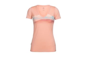 Image of Icebreaker Tech Lite Short Sleeve V Misty Horizon, Sorbet, L, 104162801L