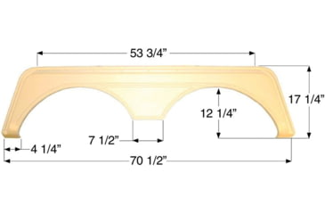 Image of Icon 00417 Dem Axle Fender Skirt Fs669, Colonial White, 417