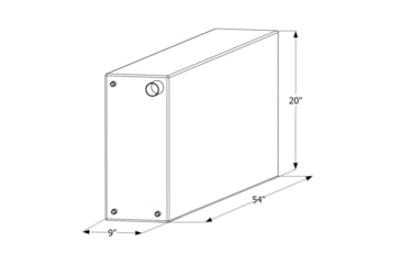 Image of Icon Fresh Water Tank With 1/2in.Ftp And 1-1/4" Filler Wt2450, 54in x 9in x 20", 39 Gallon, 12450