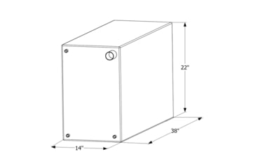 Image of Icon Fresh Water Tank With 1/2in.Ftp And 1-1/4" Filler Wt2453, 38in x 14in x 22", 50 Gallon, 12453