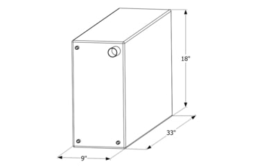 Image of Icon Fresh Water Tank With 1/2in.Ftp And 1-1/4" Filler Wt2455, 33in x 9in x 18", 20 Gallon, 12455