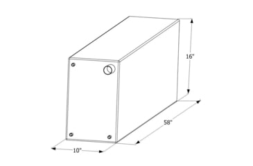 Image of Icon Fresh Water Tank With 1/2in.Ftp And 1-1/4" Filler Wt2457, 58in x 10in x 16", 38 Gallon, 12457