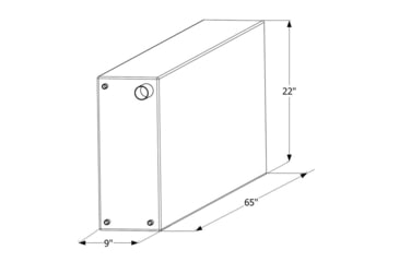 Image of Icon Fresh Water Tank With 1/2in.Ftp And 1-1/4" Filler Wt2458, 65in x 9in x 22", 51 Gallon, 12458