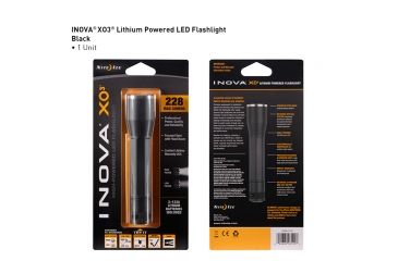 Image of Inova XO3 123A Lithium Powered LED Flashlight,228 Lumens,Black XO3B-01-R7