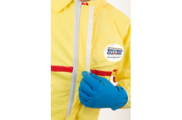Image of International Enviroguard ChemSplash 1 Coverall w/Hood, Elastic Wrist &amp; Ankle, Yellow, L, 6 Pack, 7015T-L