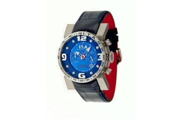 Image of Ita 00.05.01 B Compax Mens Watch, Blue Face, Black Band