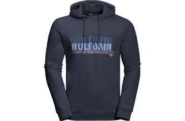 Image of Jack Wolfskin Slogan Hoody - Mens, Night Blue, Medium, 1707221-1010003