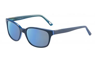 Image of Joop! 87169 Progressive Prescription Sunglasses, Blue Frame, Grey-Brown W/ Skyblue Mirror Lens-87169-6631PR