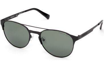 Image of Kenneth Cole KC7224 Sunglasses - Matte Black Frame Color, Green Polarized Lens Color