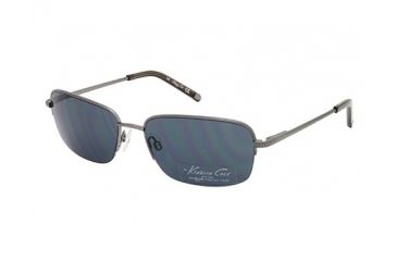Image of Kenneth Cole New York KC7024 Sunglasses - Shiny Dark Ruthenium Frame Color, Smoke Lens Color
