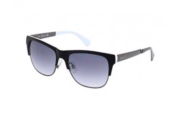 Image of Kenneth Cole New York KC7103 Sunglasses - Black / White Frame Color, Gradient Smoke Lens Color