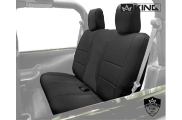 Image of King 4WD Seat Covers, Jeep Wrangler JK 2 Door 2008 - 2012, Neoprene, Black/Black, 11010301