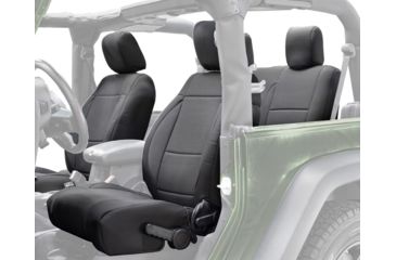 Image of King 4WD Seat Covers, Jeep Wrangler JK 2 Door 2008 - 2012, Neoprene, Black/Black, 11010301