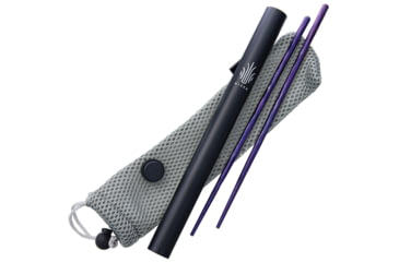 Image of Kizer Cutlery Chopsticks Tiium, 8.5in Overall, Purple Anodized w/ Sculpted Texture, Comes In Titanium Capsule w/ Threaded Cap, Padded Draw String Pouch, T309A3