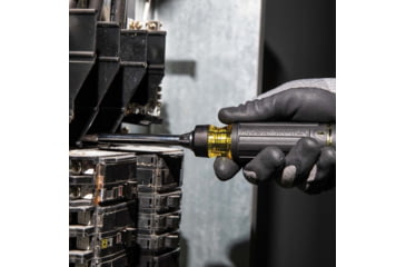 Image of Klein Tools 15in1 Multi-Bit Ratcheting Screwdriver, Black/Yellow, 32305