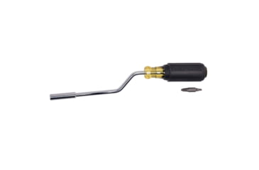 Image of Klein Tools 2in1 Multi-Bit Screwdriver, Rapi-Drive Phillips and Slotted Bits, Black/Yellow, 67100
