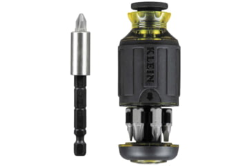 Image of Klein Tools 8in1 Multi-Bit Adjustable Length Stubby Screwdriver, Black, 32308
