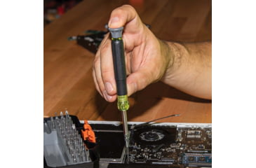 Image of Klein Tools All in1 Precision Screwdriver Set with Case, Black/Yellow, 32717