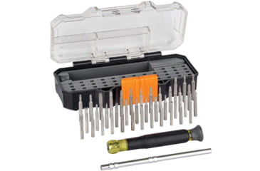Image of Klein Tools All in1 Precision Screwdriver Set with Case, Black/Yellow, 32717