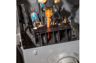 Image of Klein Tools Cabinet Screwdriver Set, Slim-Tip Insulated Phillips, Square, 4Piece, Orange/Black, 33734INS