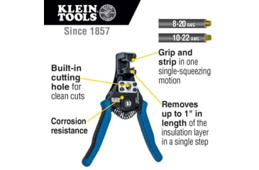 Image of Klein Tools Wire Stripper/Cutter 8-22 AWG Katapult, 11063W