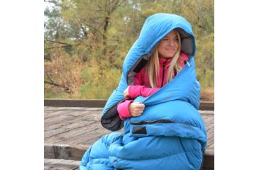Image of Klymit KSB 35 Degree Down Sleeping Bag, Blue, Regular 13KSBL35C